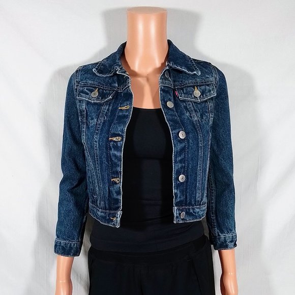 Levi's Other - Levi Strauss & Co Big Girls' Jean Trucker Jacket-Dark Wash-Size Small-NWOT